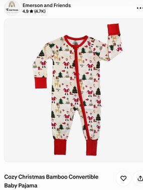 Cozy Christmas Bamboo Convertible
Baby Pajama
